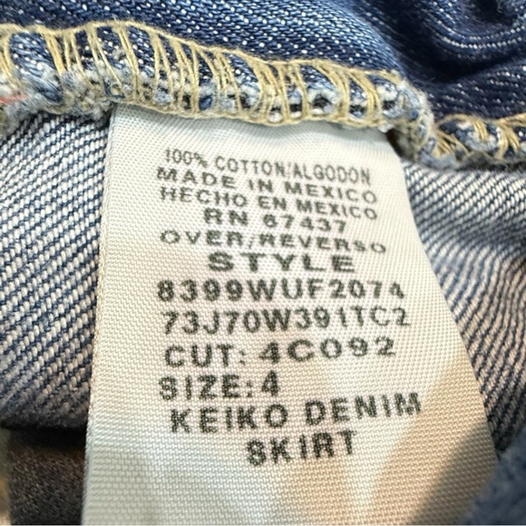 Polo Ralph Lauren Denim Jean Acid Wash Mini Skirt Size 4 - Picture 4 of 4